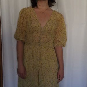 Wild Fable Boho Brown Yellow Dress